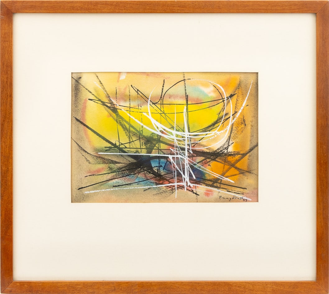 Jimmy Ernst "Galaxy II" Gouache, 1959 (1 of 10)