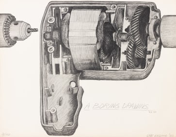 Lee Lozano "A Boring Drawing" Lithograph, 1969