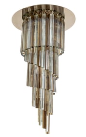 Venini Glass Cascading Spiral Chandelier