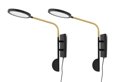 Discus Adjustable Wall Sconces, Pair