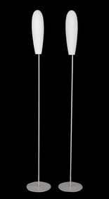 Itre Firme di Vetro Murano Glass Floor Lamps, Pair