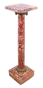 French Gilt Metal Mounted Sicilian Jasper Pedestal