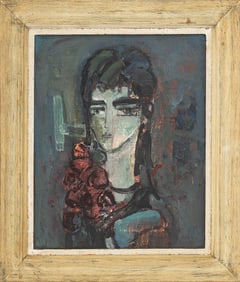 Zvi Mairovich Stylized Portrait Oil on Canvas