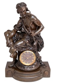 Auguste-Joseph Carrier "Hephaestus" Bronze Clock