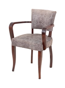 French Art Deco Upholstered Palisander Armchair