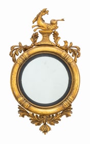 Regency Giltwood Convex Mirror