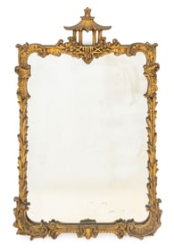 Chippendale Style Pagoda Giltwood Mirror