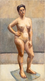 Garvin Standing Female Nude Oil on Canvas