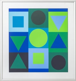 Victor Vasarely "Zaphir 2" Screenprint in Colors