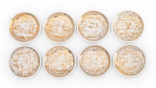 Fornasetti Porcelain "Mitologia" Coasters, 8