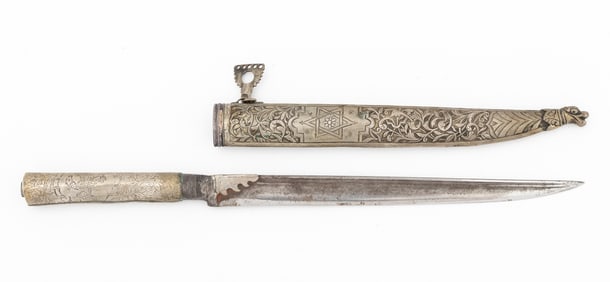 Ottoman Silver Mounted Yataghan Dagger