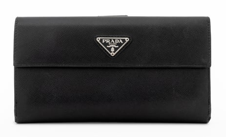 Prada Black Saffiano Leather Wallet