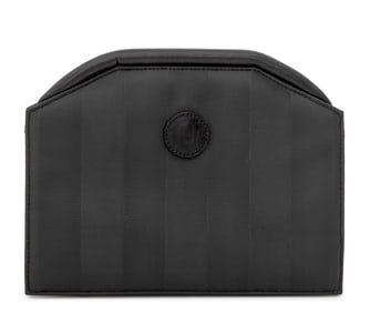 Fendi Black Striped Canvas Handbag