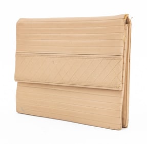 Yves Saint Laurent Beige Leather Clutch