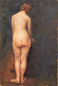 DuBois Standing Female Nude Oil on Canvas