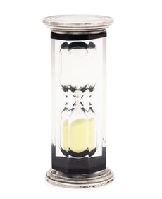 Cartier Silver and Glass Octagonal Hourglass