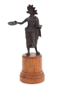 After the Antique Etruscan Priest Bronze Sculpture