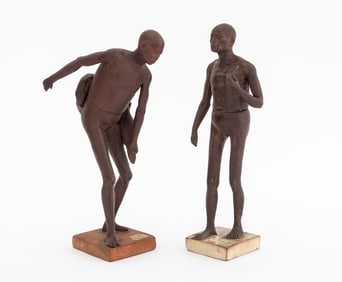 "Ecrivain" & "Porteur d'eau" Terracotta Statues, 2