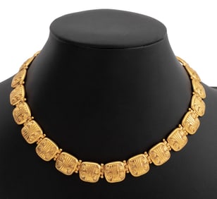 Steve Vaubel Gold-Plated Collar Necklace, 1995