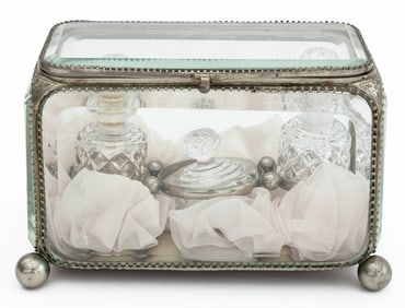 Victorian Beveled Glass Vanity Box and Articles, 4