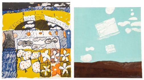 Elfi Schuselka Abstract Landscapes Lithographs, 2