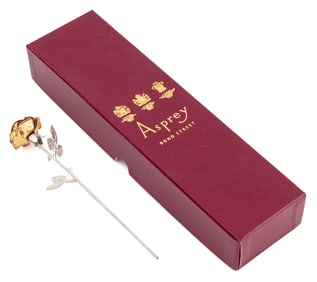 Asprey & Co. Silver Long Stem Rose