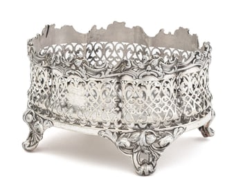 James Dixon & Sons Silver Plate Reticulated Basket