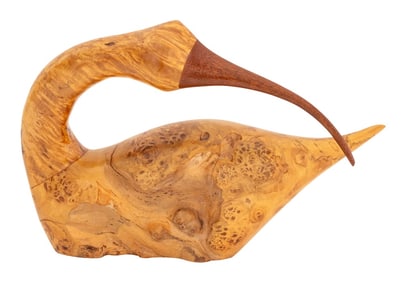 Charles Vaughn Burlingham Carved Wood Bird