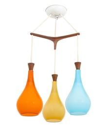 Holemgaard Triple Teardrop Glass Pendant Lamp