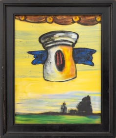 Michael Byron "Insignia" Oil and Plaster on Panel