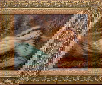 European School Reclining Venus Oil on Panel