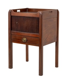 George III Style Mahogany Tambour Side Table