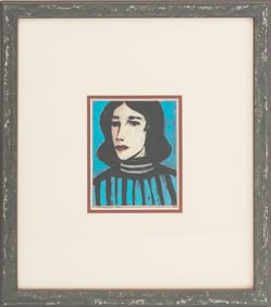 Jennifer McRae Woman in Blue Mixed Media