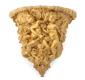 Baroque Revival Gilt Molded Resin Wall Bracket