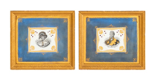 English Royal Porcelain Plaques, Pair