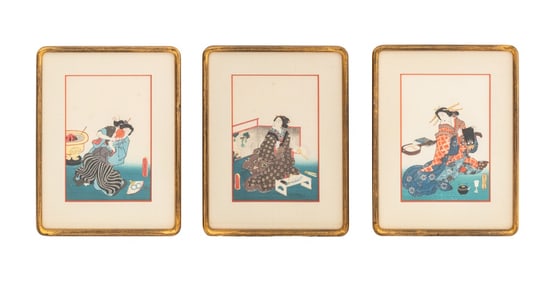 Utagawa Kunisada Figural Scene Woodblocks, 3