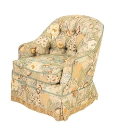 Floral Chintz Upholstered Club Chair