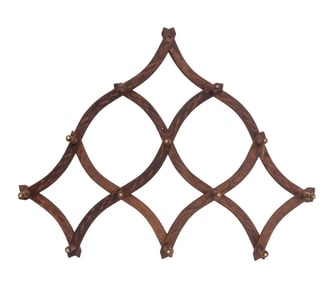 Victorian Accordion Mahogany Wall Hooks