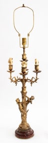 Louis XVI Style Bronze Candelabra Mounted as Lamp