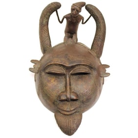 African Cameroon Bronze Mask