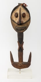 African Ijo Polychromed & Carved Wood Sculpture
