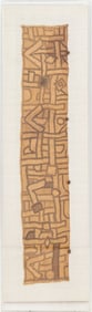 African Kuba Handsewn Cloth and Silk Fragment