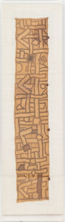 African Kuba Handsewn Cloth and Silk Fragment (1 of 6)
