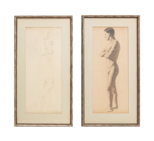 Male Figural Studies Graphite on Paper, 2