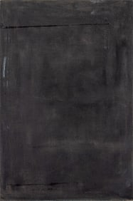 Penny Purpura Black Color Field Oil on Canvas