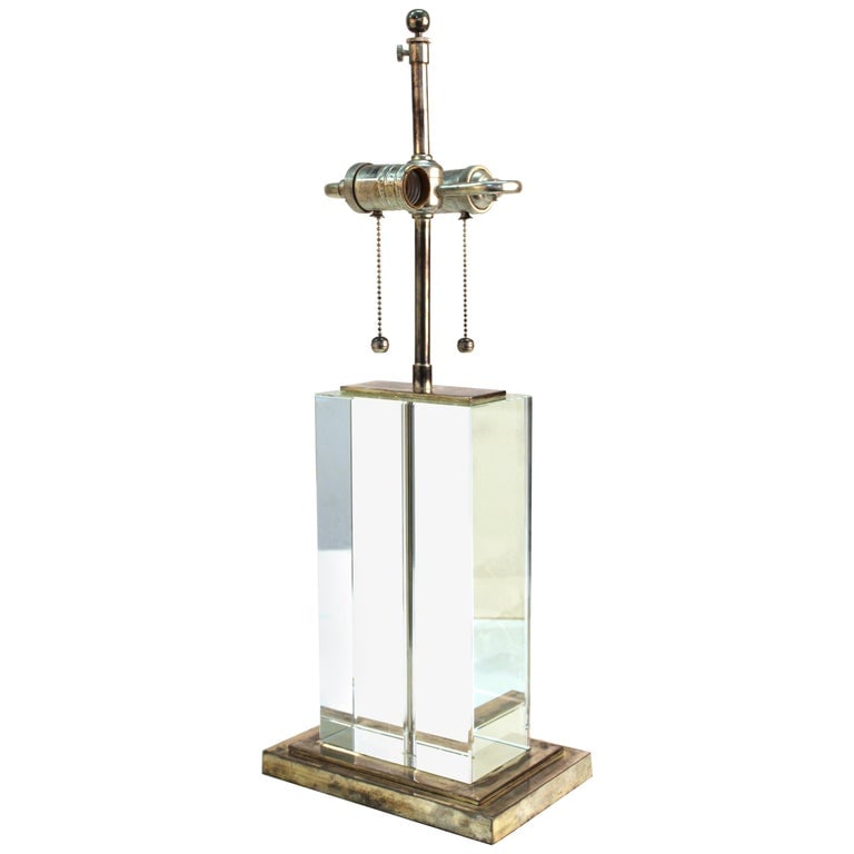 Modern Chrome and Clear Glass Table Lamp (1 of 12)