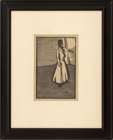 Edward Gordon Craig "A Study" Woodcut, 1901