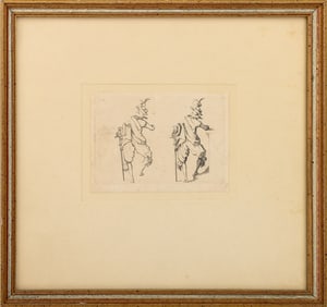 Jacques Callot "L'Homme Vue de Dos" Etching