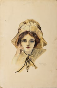 Archie B. Zahn Portrait of a Lady Oil, 1912
