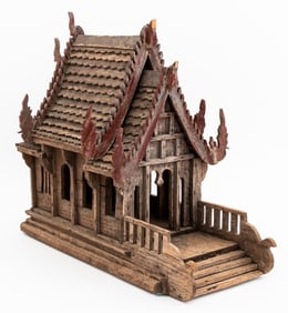 Thai Carved Wood Spirit House